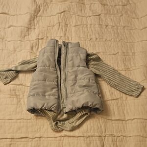 Gray Quilted Vest for Warmth and Style